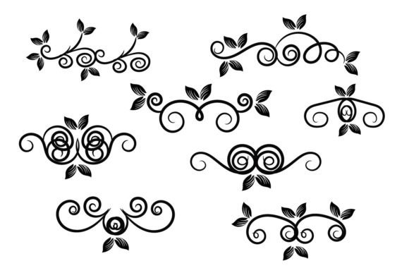 Download Floral Swirl Ornament Leaf Design - Design Collection
