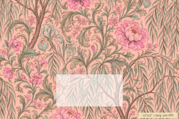Download Morris Peony Willow Pink Floral - Premium Resources