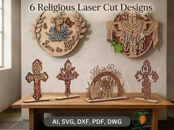 Download 6 Religious Laser Cut Designs Bundle - Design Collection