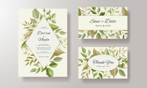 Download Wedding Invitation Card Leaf Design - Design Collection