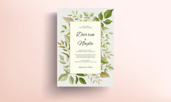 Download Wedding Invitation Card Leaf Design - Design Collection