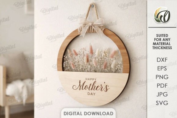 Download Mother's Day Floral Decor Laser Cut - Premium Bundle