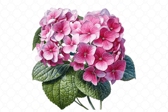 Download Pink Hydrangea PNG Watercolor Flowers 04 - Watercolor flowers Collection