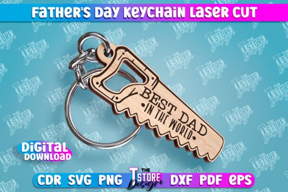 Download Father’s Day Keychain Laser Cut Design - Design Collection