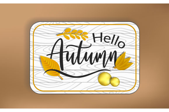 Download Hello Autumn Panel Wood Design - Design Collection