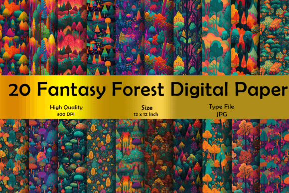 Download Forest Digital Paper. Nature Patterns - Nature patterns Collection