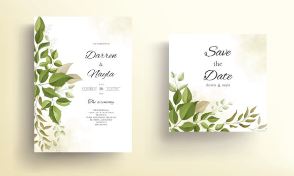 Download Wedding Invitation Card Leaf Design - Design Collection