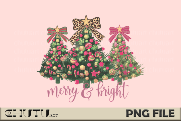 Download Merry Bright Trees PNG Design - Design Collection