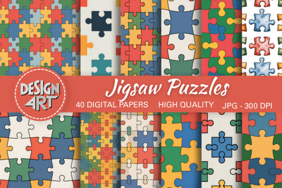 Download Seamless Autism Awareness Jigsaw Puzzles - Premium Bundle