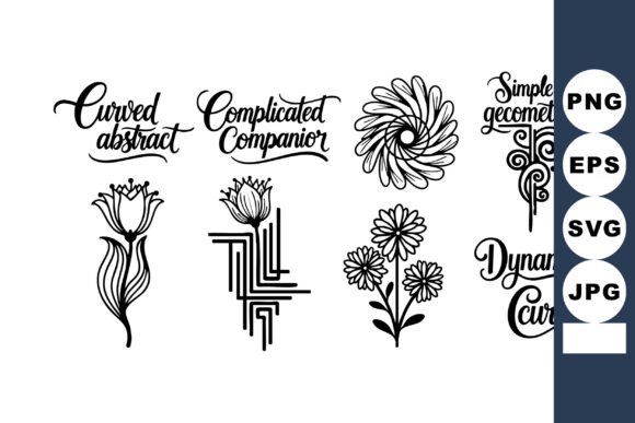 Download Abstract Floral Design Elements with Cur - Design Collection