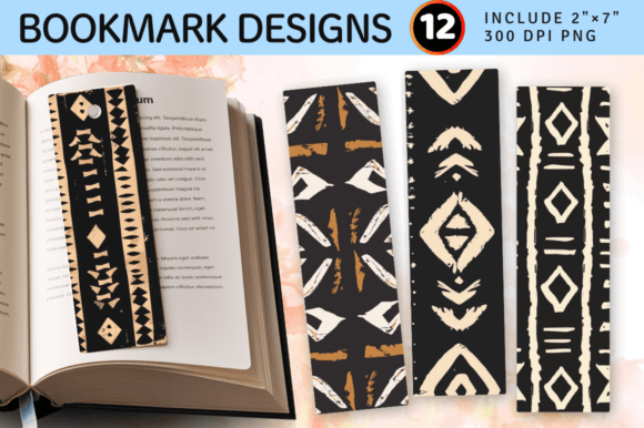 Download Mud Cloth Simple PNG Bookmark Design - Design Collection