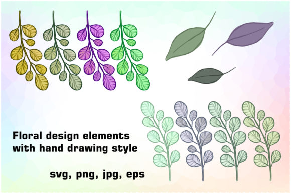 Download Hand Drawn of Floral Design Elements - Design Collection