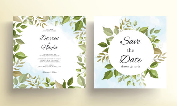 Download Wedding Invitation Card Leaf Design - Design Collection