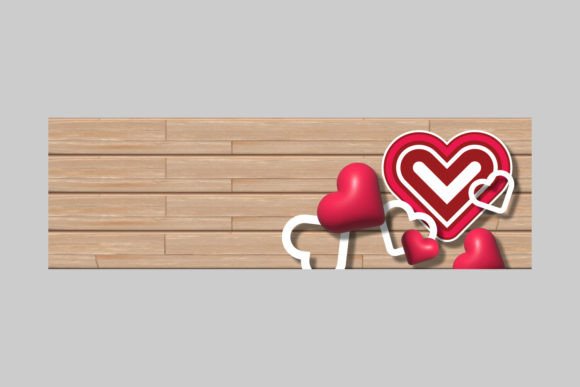 Download Different Heart Shapes with Wood Design - Design Collection