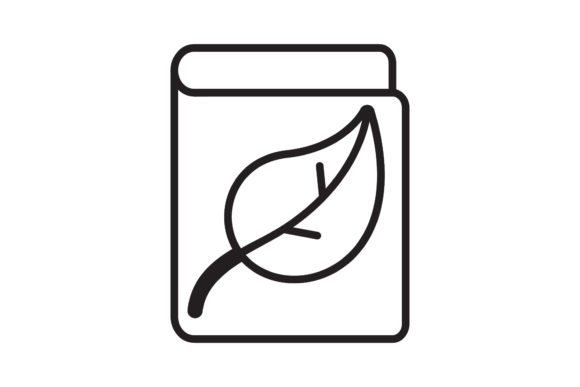 Download Book Icon Green Leaf Design Black Line - Design Collection