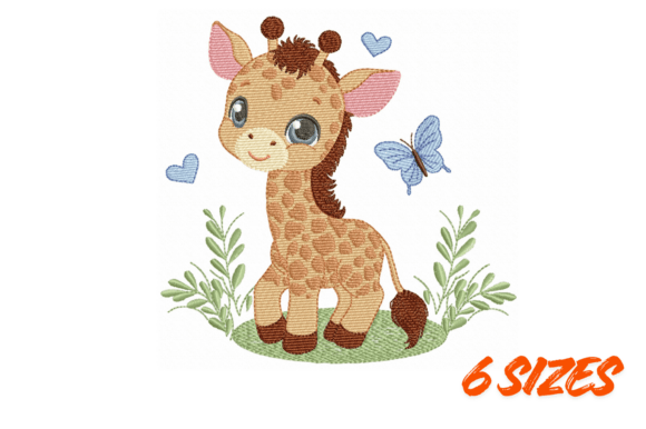 Download Cute Baby Giraffe Embroidery Design - Design Collection
