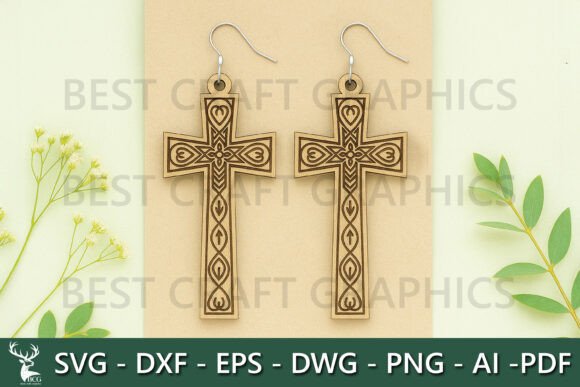 Download God is Love Earrings – Wood Design - Design Collection