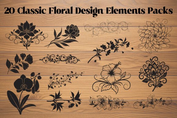Download Classic Floral Design Elements Bundle - Design Collection