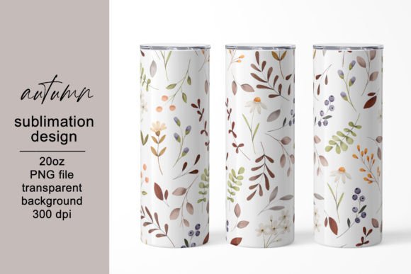 Download Tumbler Wrap, Autumn Leaf Design, PNG. - Design Collection