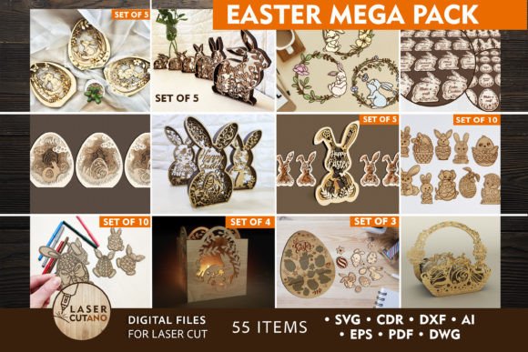 Download Easter MEGA PACK Laser Cut Designs - Design Collection