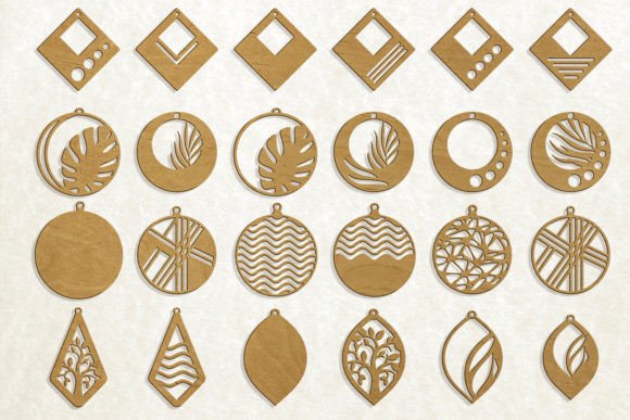 Download 24 Earrings Laser Cut Designs - Design Collection
